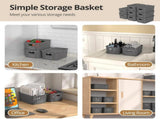 6 Pack Plastic Storage Baskets with Lids, Stackable Storage Containers Bins for Organizing Kitchen V1237-ZY00B0GGZ58BGM