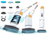 Electric Spin Scrubber with 8 Brush Heads Cordless Cleaning Brush Scrubber 3 Adjustable Handle IPX7 V1294-YM0901-H49040