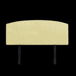 Linen Fabric Queen Bed Curved Headboard Bedhead - Sulfur Yellow V63-839801