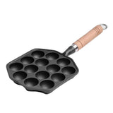 Cast Iron Takoyaki Pan Takoyaki Grill Pan, Octopus Meat Mold Maker Cast Iron 14 Holes for Home V1369-AZ3-W-16005