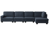 Artiss Modular Sofa Chaise Set 5-seater Dark Grey SBED-C-EP05-DA-GY-ABCDE