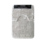 2 Pce Sorrento Plush Quality Non-slip Rubber Back Bath Mat Set Taupe V442-ATX-BATHM-2PCESORRENTO-TAUPE-SH