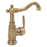 Bathroom Sink Faucet Antique Brass Vanity Mixer Faucet Tap Heightening Single Handle Wash Basin Tap V1294-YM0626-3112220094211