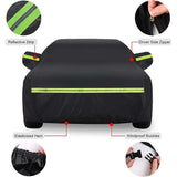 Waterproof Double-Layer Polyester Car Cover with Reflective Strips, Windproof Straps, Driver-Side V1341-ZY-MKUJ4L5W-2XL