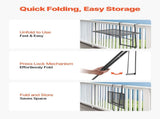 Balcony Hanging Table, 610 x 410 mm Metal Folding Balcony Railing Table, Outdoor Balcony Bar Table V952-FXGZJS19INCHGLWKXV0