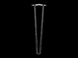 Set of 4 Industrial Retro Hairpin Table Legs 12mm Steel Bench Desk - 71cm Black V63-835001