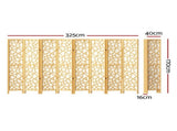 Artiss 8 Panel Room Divider Screen 325x170cm Clover Natural RD-4016-8P-NT