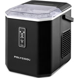 POLYCOOL Portable Ice Maker Machine, Automatic, 12kg/day, Auto Clean, with Scoop and Removable V219-COKICMPY1BKA
