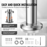 39.4in Handrails for Outdoor Steps 2 Crossbars Staircase for Porch Deck V952-BXGSLZFS100CZ97QUV0