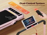 Everfit 3 in 1 Treadmill Electric Walking Pad with Incline Foldable for Home Gym Pink TMILL-400H-INC-PK