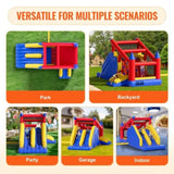 Inflatable Bounce House, Outdoor High Quality Playhouse Trampoline, Jumping Bouncer with Blower, V952-CQCBBHYC10118FQ7MV3