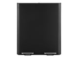 Cefito Pedal Bins Rubbish Bin Dual Compartment Waste Recycle Dustbins 60L Black RB-60L-2C-BK