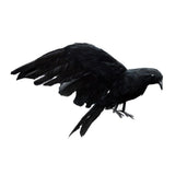 Black Crow Decoration Halloween Realistic Feathered Crows Haunted House Decor for Party Decoration V1294-YM0717-10061730