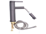 G1/2 Above Counter Basin Pull Out Faucet Set Cold Hot Mixing Water Tap with Water Pipes for Home V1294-YM0523-3112210104511