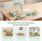 4-Piece Hot Plate Gripper Set, Anti-Scalding Kitchen Bowl Gripper with Silicone Pads, Stainless V1258-DP02-F-423