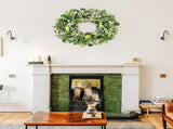 Green Eucalyptus Leaves Front Wreath, 24 Inch Artificial Spring Summer Greenery Wreath Front V1258-DP02-C-1279