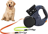 Double Retractable Dog Leash for Two Dogs with Anti-Slip Handle and LED Light, 3 M V1237-ZY-924-119
