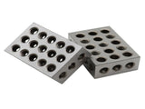 1-2-3 Blocks 23 Holes Within .Tolerances 321 Blocks Set Used for Calibrating Equipment V1366-AZ2-W-07804