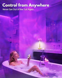 Bathroom Shower Lamp, Waterproof Ocean Wave Projector Light with 16 Colors, Rechargeable Touch and V1237-ZY00B0FPRDX28G