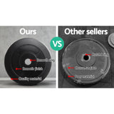 Everfit Weight Plates Standard 2X 5kg Barbell Plate Weight Lifting FIT-K-DB-PL-XL