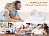 Rechargeable Behind-the-Ear Hearing Aids with Charging Case Compact Sound Amplifier for Adults & V1107-CS-BCFS605
