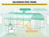 Walk-in Tunnel Greenhouse Galvanized Frame & Waterproof Cover 15x7x7 ft V952-YDSDWSL1577FTL1FIV0