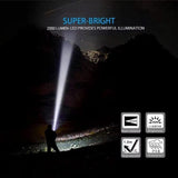LED Tactical Flashlight Rechargeable,IPX6 Waterproof Flashlight,2000lm,Super Bright V1192-AZ-W-30999