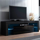 Artiss Entertainment Unit TV Cabinet LED 130cm Black Elo FURNI-L-TV130-BK