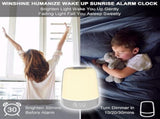 Touch Wake Up Night Light with Sunrise Simulation Alarm Clock, 3 Ways Dimmable Warm White Bedside V1188-MS-205-10