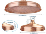 Copper Heads Antique Red - Round 8 Inch Rainfall Garden High Pressure with Adjustable Rain V1370-AZ4-04501