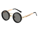 Adjustable Tint Polarized Round Sunglasses for Men ND9 Stepless 1 to 9 Gears Transition Lens V1366-AZ2-W-16593