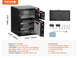 Double Doors 4.5 cu.ft Safe Box with Key Lock & Password, Safe Lock Box with Fireproof Bag, Key V952-LMBXXLS452CU8Z59AV9