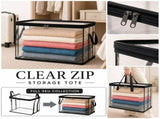Large Clear Plastic Storage Bag with Zipper and Handle Heavy Duty Transparent Moving Tote for V1366-AZ2-W-17209