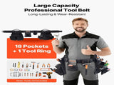 Tool Belt, 18 Pockets Professional Tool Pouch for Men, Heavy Duty Adjustable Utility Belt Detachable V952-GJYDKXZYKSYBRCQ0J001V0