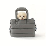 Gray Purple grey pet carrier bag, cat carrier, dog carrier, small pet travel bag, pet V1102-135-WHI-39235