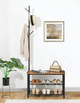 Multifunctional Entryway Coat Rack Shoe Bench for Living Room and Bedroom V178-83140