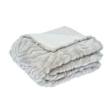 J Elliot Home Rita Silver Grey Faux Mohair Throw Rug 130 x 160cm V442-IDC-THROW-RITA-GREY-RE