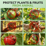 8.2x6Ft Garden Bird Netting for Plant and Fruit Tree Protection,4 Pack Garden Netting with Zipper & V1107-119-45585-WHT3