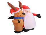 1.6m Xmas Old Men and Deer Model Santa and Reindeer LED Lights Outdoor V1294-YM0901-3115240075012