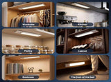 Artiss 4-Pack 25cm Motion Sensor Under Cabinet Lights, LED Closet Light with 5 Colors Dimmable MSL-25CM-5C-X4