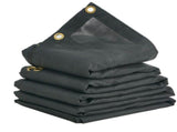 Dump Truck Mesh Tarp, 6 x 14 ft, PVC Coated Black Heavy Duty Cover with 5.5" 18oz Double Pocket, V952-KCPVC6X1418OZJELJV0