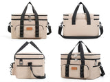 Green 23L Extra Large Insulated Cooler Bag with Double Layers - Perfect for Camping, Picnics, and V888-ELOSUNG21917