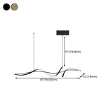 BAMDECOR A036 Modern LED Linear Pendant Lights with Dimmable LED and Adjustable Hanging Length 160cm V255-A36-L160-A