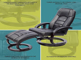 PU Leather Massage Chair Recliner Ottoman Lounge Remote V63-771945