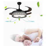 Maxkon 42 Inch Ceiling Fan with Light 3 Color MUSIC Remote Control Timer MUSIC V201-FUN0042BL8AU