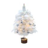 Feather Christmas Tree with Lamp String Artificial Christmas Tree Decoration Simulated Desktop V1294-YM0716-220711LW01-4