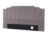 Artiss Bed Head Headboard King Velvet 183CM - Grey BED-HEAD-WING-K-GY