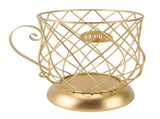Coffee Pod Holder Innovative Modern Large Capacity Electroplating Metal Capsule Basket for V1294-YM0901-3118240163011