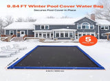 Pool Cover Water Bags, 5 Packs 2560 mm, Double Chamber Pool Cover Water Tubes, 0.4mm Thick PVC Bags V952-YCGSGSQ10FT5QJOP0001V0