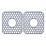Pack of 2 Silicones Sink Liners For Kitchen Sink Protectors Pad Dishwasher Safe Heat Resistant V1369-AZ3-W-14024